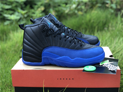 Air Jordan 12 _Game Royal_ poison version_ black and blue color_ label 130690-014. Full code shipment 7.5--13-4ab92c68